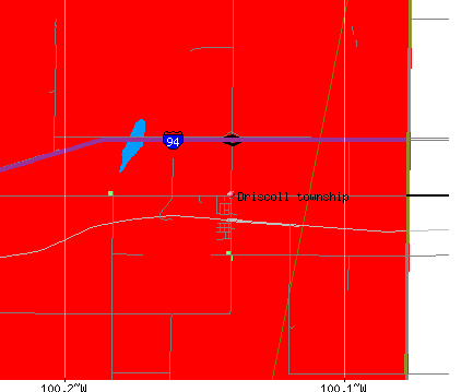 Driscoll township, ND map