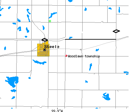 Woodlawn township, ND map