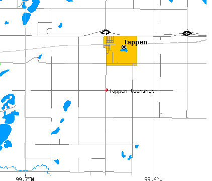 Tappen township, ND map