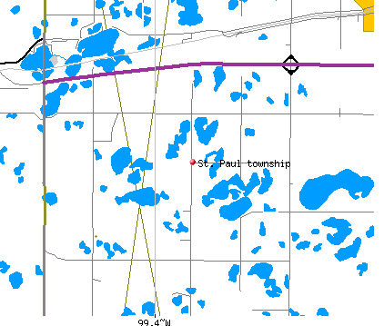St. Paul township, ND map