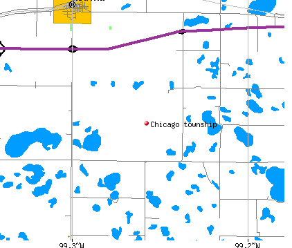 Chicago township, ND map