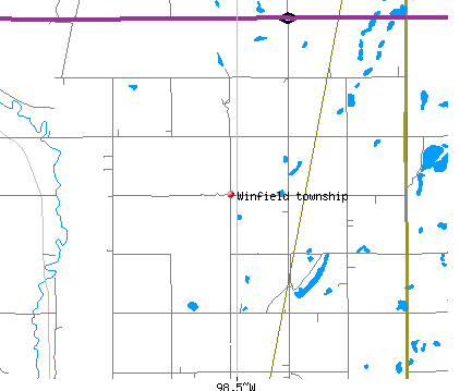 Winfield township, ND map