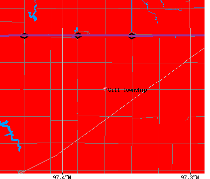 Gill township, ND map