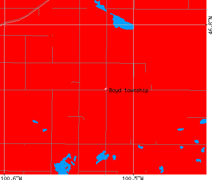Boyd township, ND map