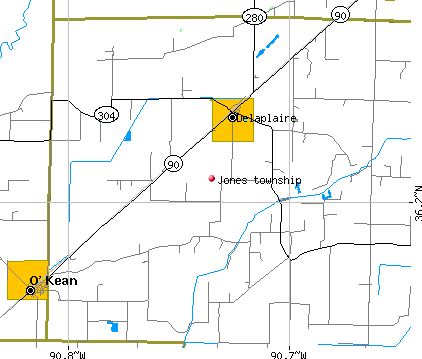 Jones township, AR map