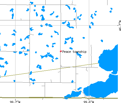Peace township, ND map
