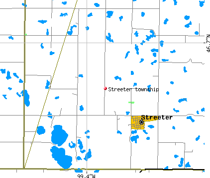 Streeter township, ND map