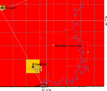 Normanna township, ND map