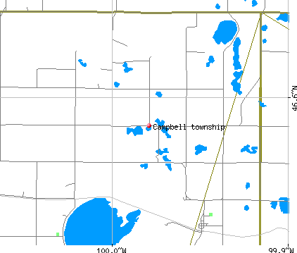 Campbell township, ND map