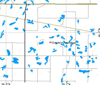 Glendale township, ND map