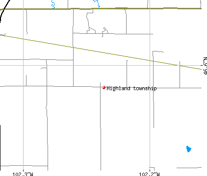 Highland township, ND map