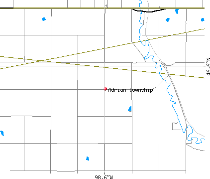 Adrian township, ND map