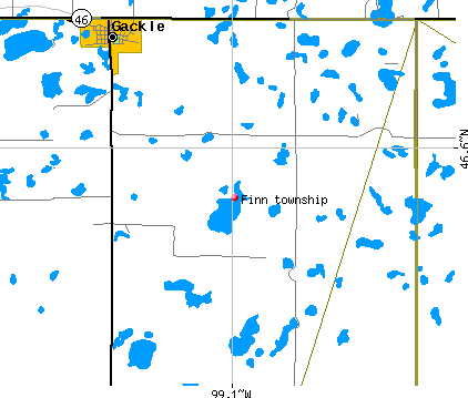 Finn township, ND map