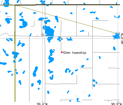 Glen township, ND map