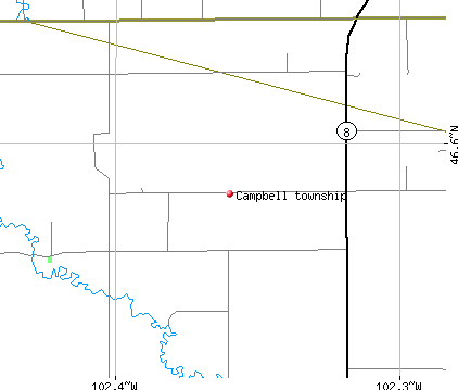 Campbell township, ND map