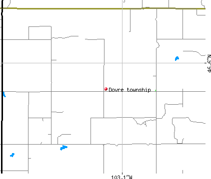 Dovre township, ND map