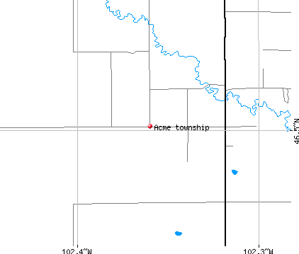 Acme township, ND map