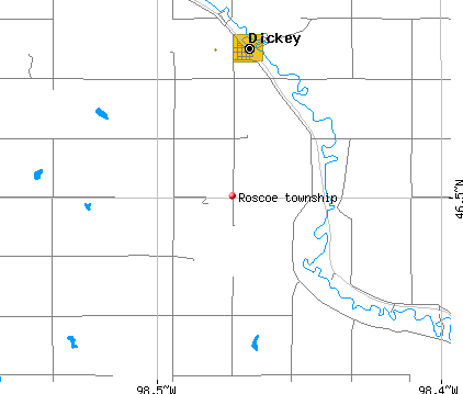 Roscoe township, ND map