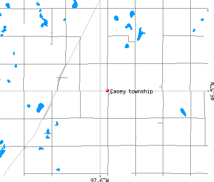 Casey township, ND map
