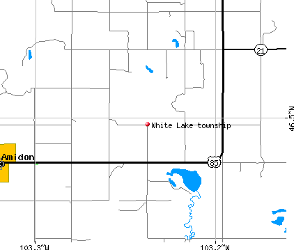 White Lake township, ND map