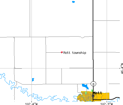 Mott township, ND map