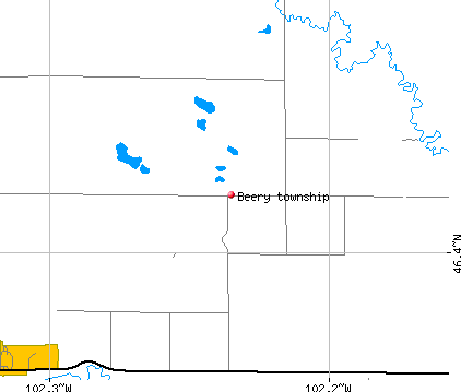 Beery township, ND map