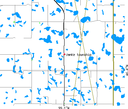 Janke township, ND map