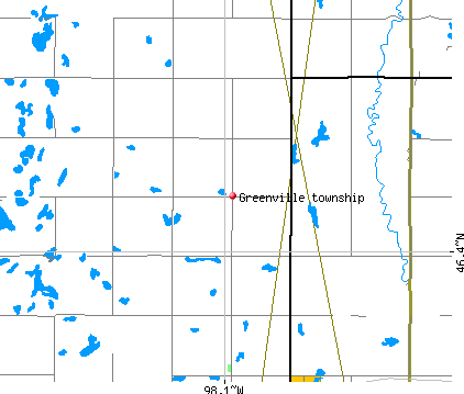 Greenville township, ND map