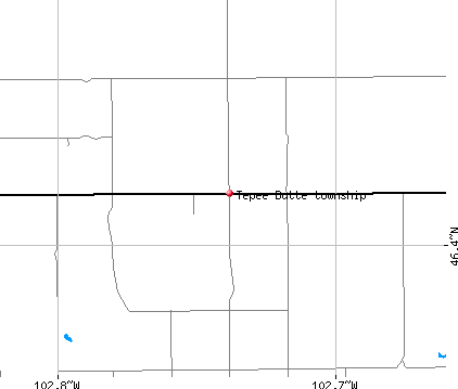Tepee Butte township, ND map