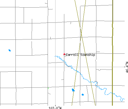 Carroll township, ND map