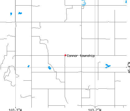 Connor township, ND map