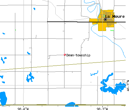 Dean township, ND map