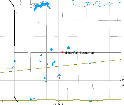 Aliceton township, ND map