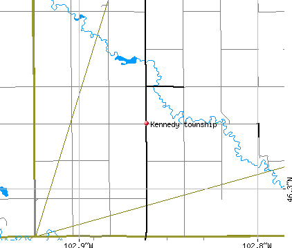 Kennedy township, ND map
