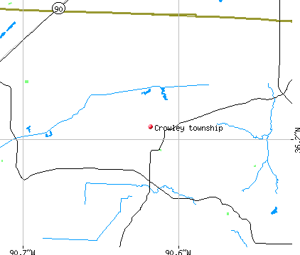 Crowley township, AR map