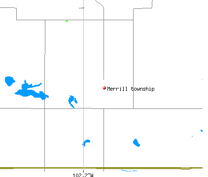 Merrill township, ND map