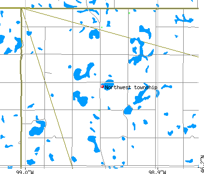 Northwest township, ND map