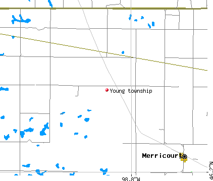 Young township, ND map