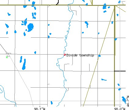 Divide township, ND map