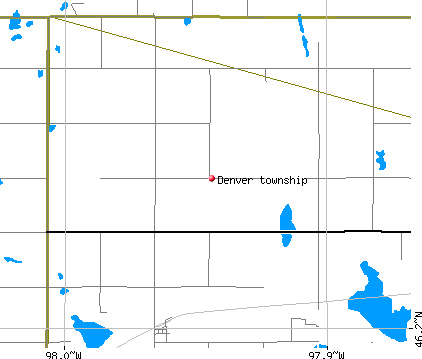 Denver township, ND map