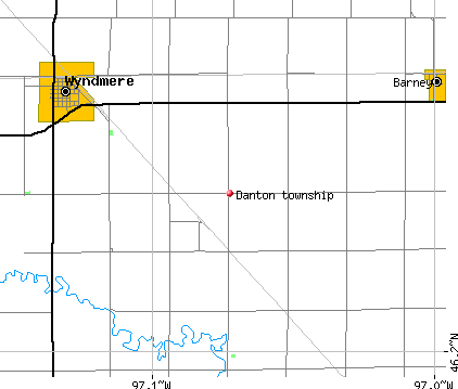 Danton township, ND map