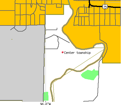Center township, ND map