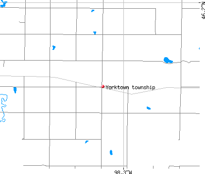 Yorktown township, ND map