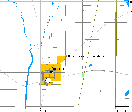 Bear Creek township, ND map