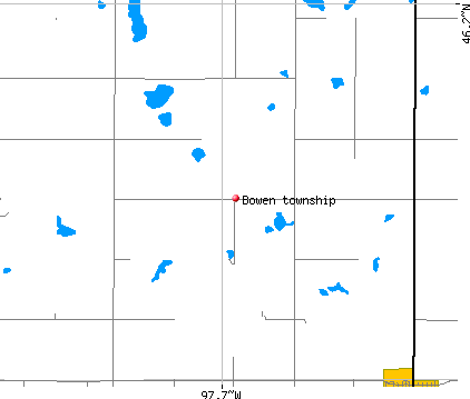 Bowen township, ND map