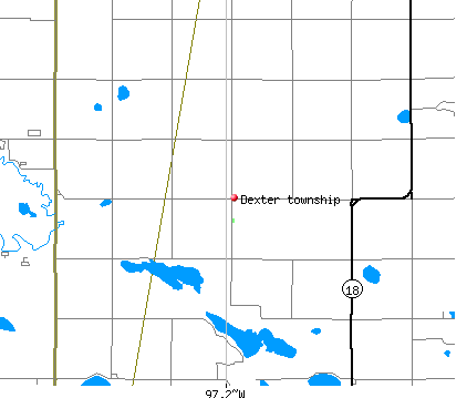 Dexter township, ND map