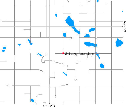 Whiting township, ND map