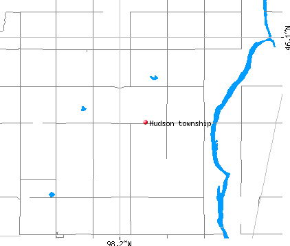 Hudson township, ND map