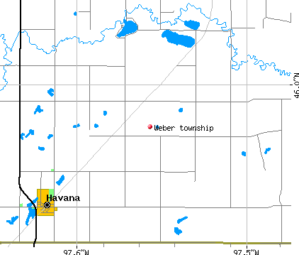 Weber township, ND map
