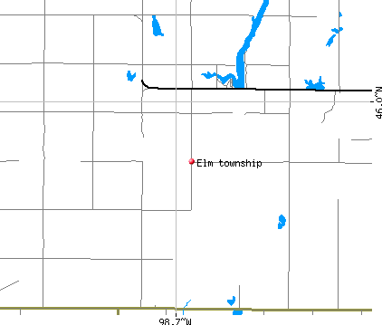 Elm township, ND map